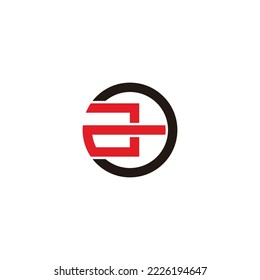 letter ad geometric line logo vector 