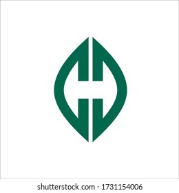 Letter AD Leaf Logo Design Template Element industrial and green business
