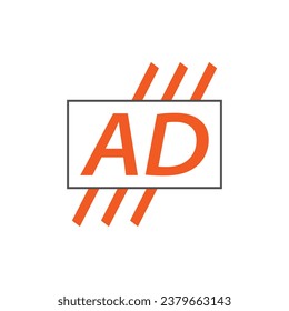 letter AD logo. A D. AD logo design vector illustration for creative company, business, industry