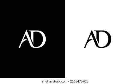 Letter Ad Logo Design Creative Minimal Stock Vector (Royalty Free ...