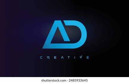 Letter AD logo design creative custom clean two alphabet logo
