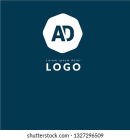 Letter AD logo design template