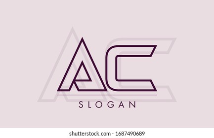 Design-Vorlagen für das Logo des Briefes Letter AD
