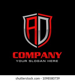 Letter AD logo design vector