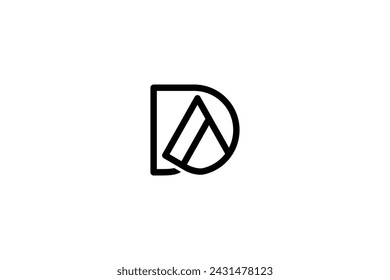 Letter AD Logo Design Vector 