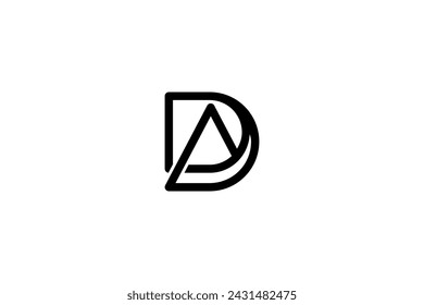 Letter AD Logo Design Vector 