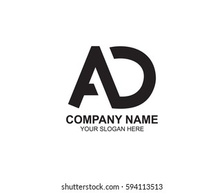 Letter Ad Logo Icon Design Template Stock Vector (Royalty Free ...