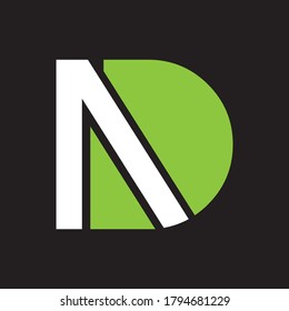 Letter AD logo icon flat and vector design template