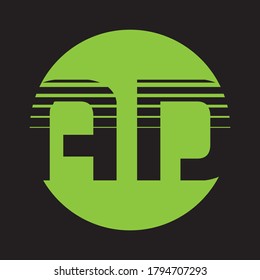 Icono del logotipo de la letra AD plantilla de diseño de vector y plano