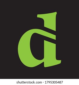Letter AD logo icon flat and vector design template