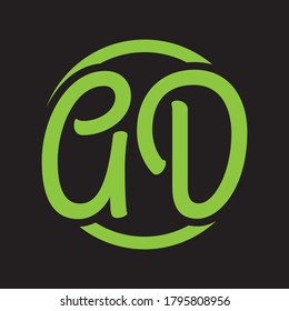 Letter AD logo icon flat and vector design template