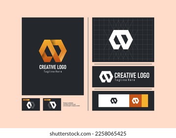 The letter "AD" logo with the infinity concept is great for your product and company 