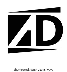 
Letter AD logo with A negative space.