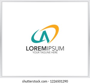 Letter AD logo. AD letter on white background