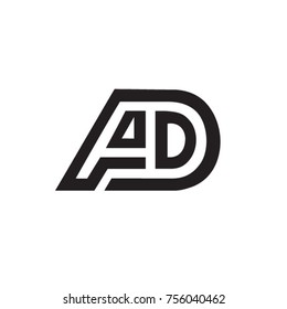 letter AD logo template