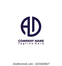 Letter AD monogram graphic design logo concept vector template