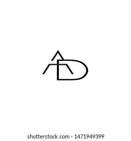 Letter AD New Logo Vector