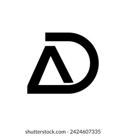 Logo de monograma creativo con forma de línea simple