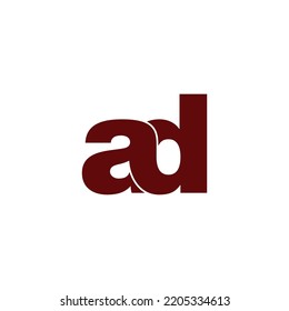 Letter AD simple logo design vector