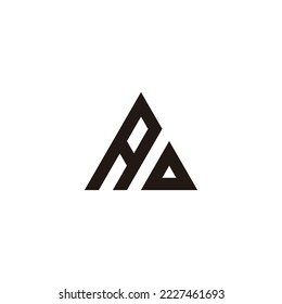 Letter AD triangle geometric symbol simple logo vector