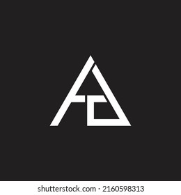 vector de logotipo geométrico simple de línea de letra y triángulo