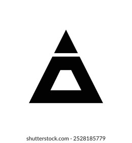 Letter Ad triangle simple shapes alphabet modern logo