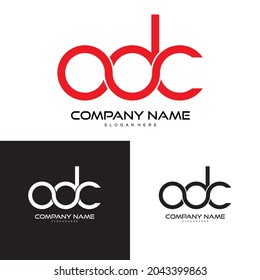 letter ADC, ODC logo design vector	