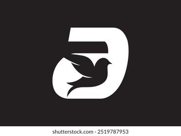 letter A and added by birds logo design for your business