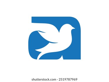 letter A and added by birds logo design for your business