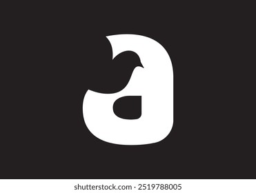 letra A e adicionada pelo design de logotipo de aves para sua empresa