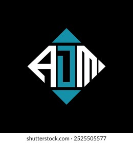 letter ADM square logo design vector illustration template. ADM rectangle diamond logo design.
