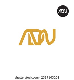 Logo-Design des Briefes ADN Monogram