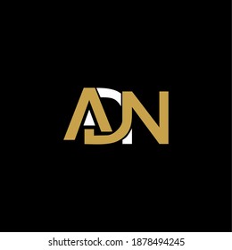 Letter ADN NAD A D N logo icon vector template for your business. Initial logo design, geometric logo. Creative Modern Monogram alphabet. Company Logo Idea with tagline space.