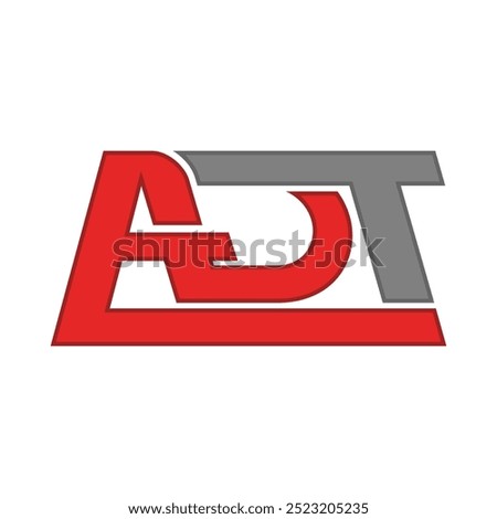 Letter ADT alphabet design vector