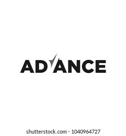 letter Advance vector logo. negative space logo.