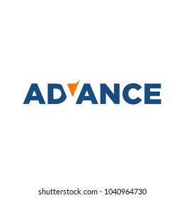 Letter Advance Vector Logo. Negative Space Logo.