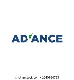 Letter Advance Vector Logo. Negative Space Logo.