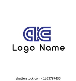Letter AE creative minimal style modern sign logotype perfect for any business company logo