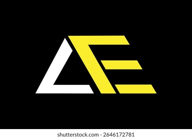 Letter AE EA LE EL CE OR EC Monogram logo vector illustration.
