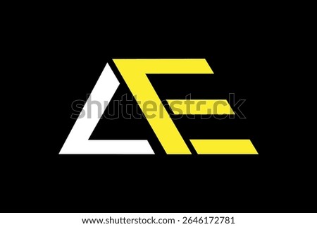 Letter AE EA LE EL CE OR EC Monogram logo vector illustration.