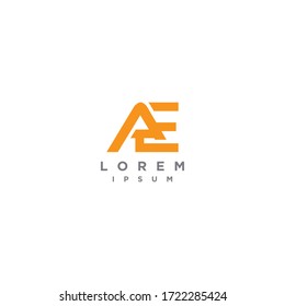 Letter AE EA Logo design vector template. Luxury Fashion Technology Finance Typeface Logotype. Font concept icon design template elements.