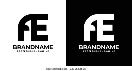 Letra AE o logotipo de monograma EA, adecuado para cualquier negocio con iniciales EA o AE.