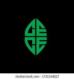Letra AE Leaf Logo Plantilla de diseño Elemento de negocio industrial y verde
