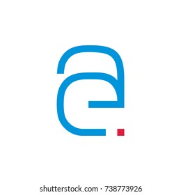letter ae linked logo vector