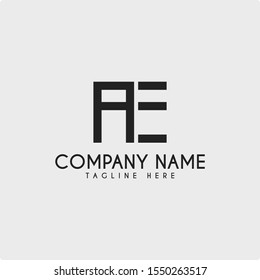 letter AE for logo design