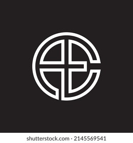 Letter AE logo design in circle shape vector template. Modern monogram style with bold typography, perfect for corporate branding, business identity, or professional company emblem.