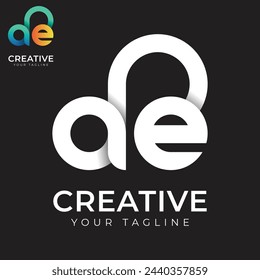 
Plantilla de diseño de logotipo de letra ae