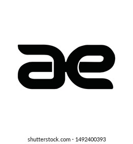 Letter ae Logo Design Vector