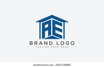 diseño de la plantilla vectorial de diseño del logotipo AE de carta para la marca.
