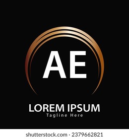 letter AE logo. A E. AE logo design vector illustration for creative company, business, industry